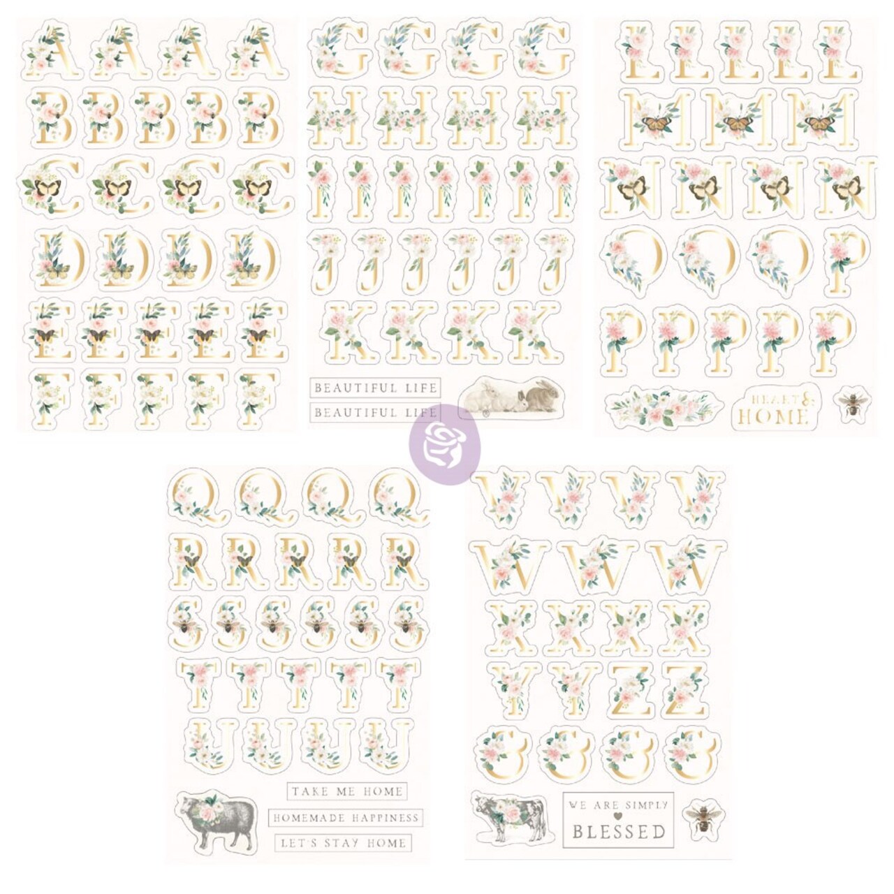 Prima Marketing Inc Spring Farmhouse Alphabet Stickers 655350994921